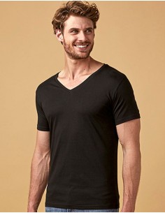 X-1425-Mens V-Neck T-Shirt 2